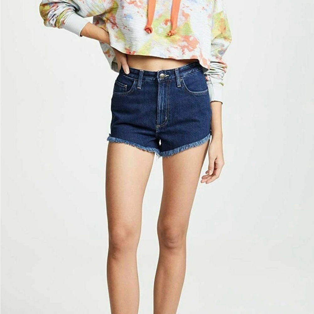 Lee Dark Blue Jean Shorts